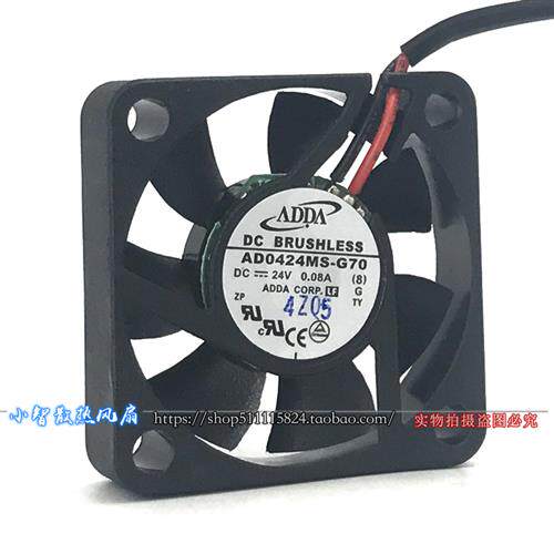 原装正品  AD0424MS-G70 24V 0.08A 4010 4CM 两线超静音风扇