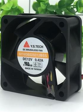 元山6cm 风扇6025 12V 0.42A机箱电源大风量 散热 NYW06025012BSS