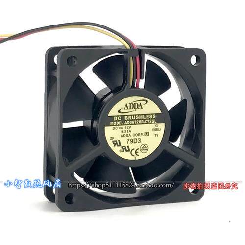 原装 12V 0.31A 60*60*20 双滚珠机箱散热风扇AD0612XB-C72GL