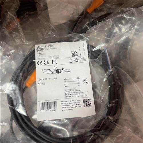 EVC077 工程剩余)ifm德国进口易福门传感器线缆EVC
