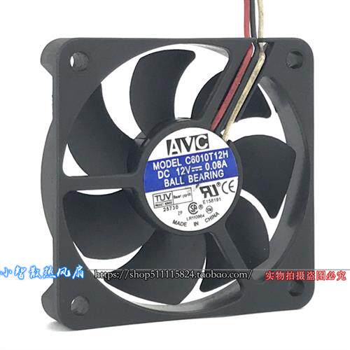 6010 12V 0.08A 6CM 静音 电源 机箱 CPU 散热风扇C6010T12H