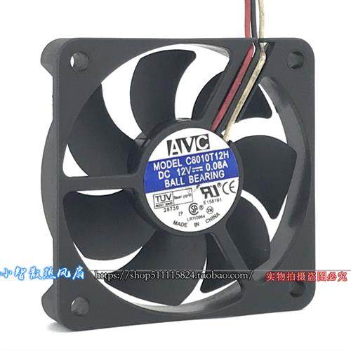 6010 12V 0.08A 6CM 静音 电源 机箱 CPU 散热风扇C6010T12H
