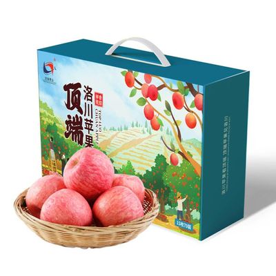 优选一级洛川红富士苹果陕西当季新鲜水果整箱礼盒装甜脆发京东