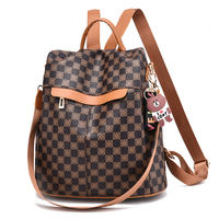 Two-in-one soft leather single-shoulder backpack for women, 2026 new Korean-style casual Oxford cloth schoolbag, versatile travel bag trend thumbnail 7