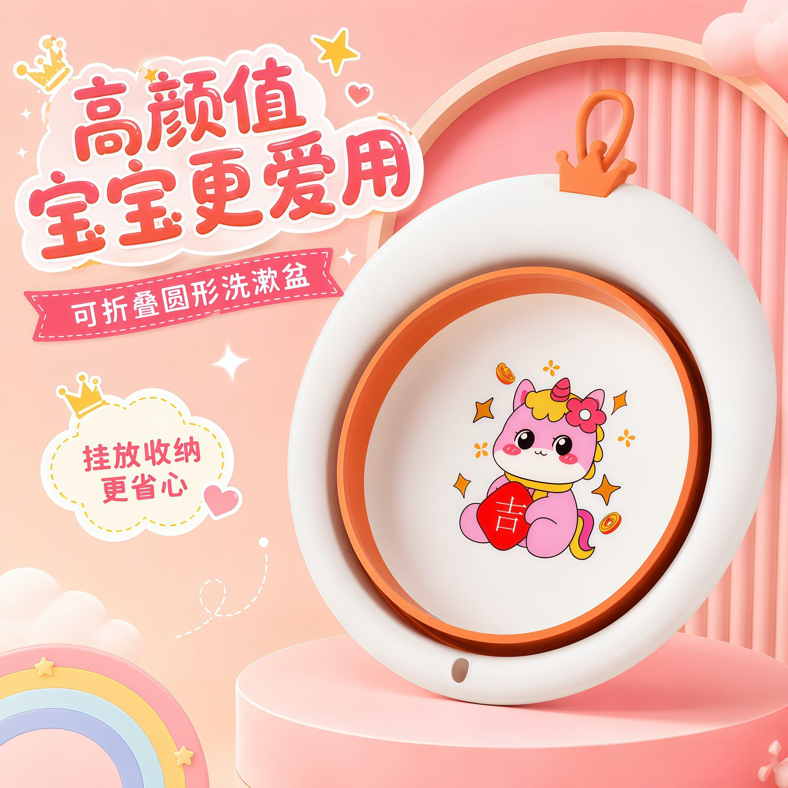 洗脸盆可折叠儿童加厚三