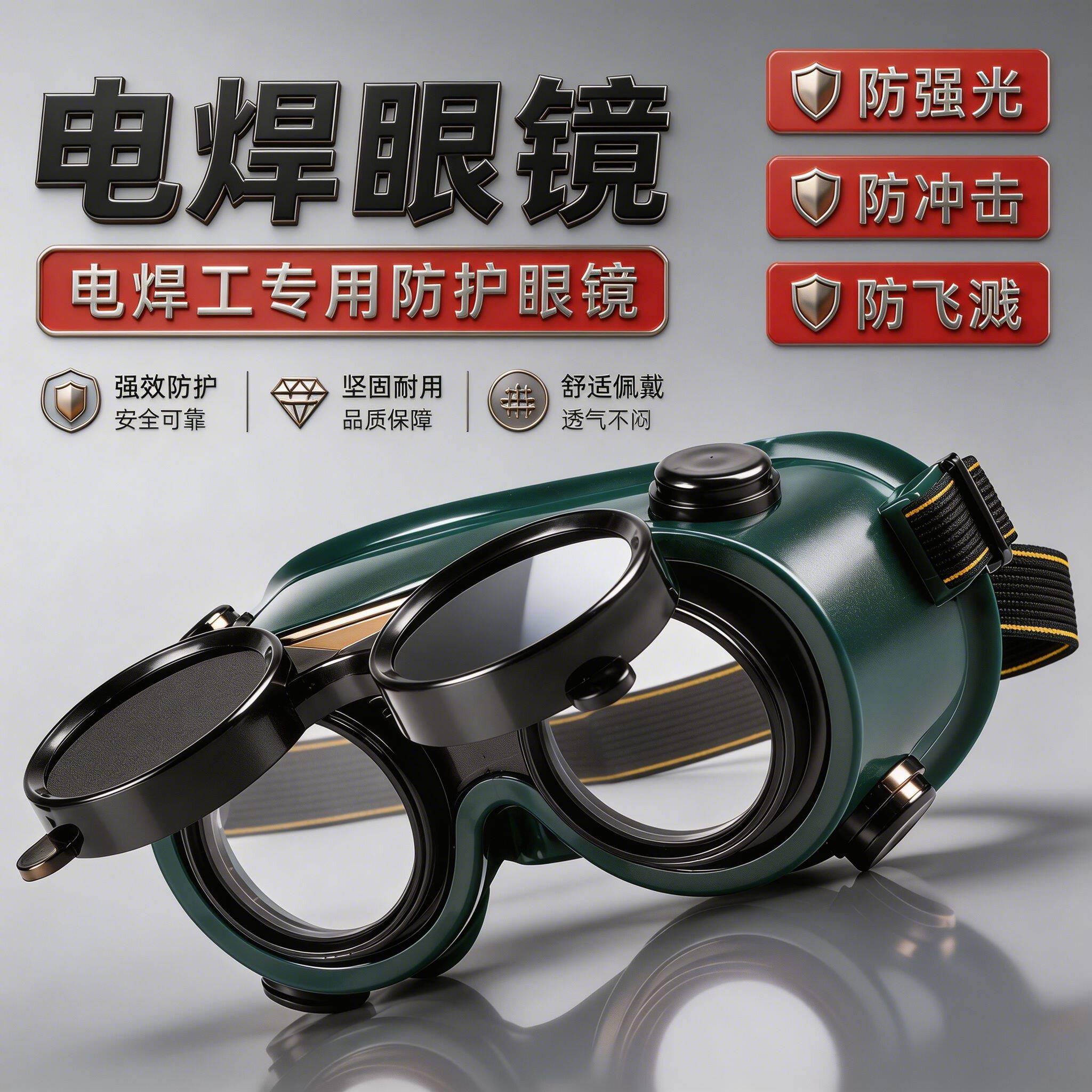 专业电焊眼镜头戴式烧防