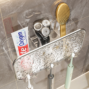 卫生间梳子置物架牙刷牙膏浴室各种收纳筒神器洗漱台壁挂放头梳盒