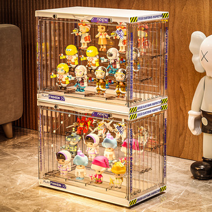 盲盒收纳展示架盒子泡泡模型柜玛特压克力popmart玩具透明架子墙