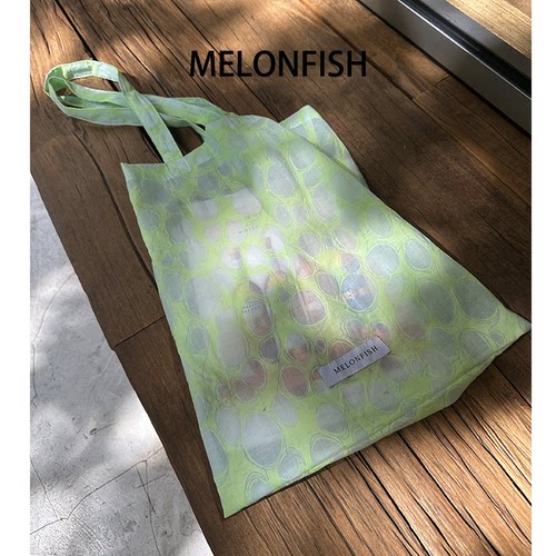 MELONFISH『元气泡泡』原创设计帆布包单肩手提袋购物袋大容量