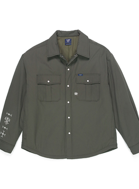 Lee商场同款2025新男士军绿加厚棉服外套LMT011007209244-A09130