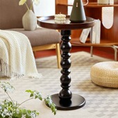 美式 复古卧室客厅沙发边几阳台休闲中古风茶几实木角几边桌床头