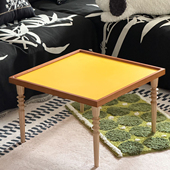 北欧复古中古风茶几拼色法式 小边几小桌子方桌矮桌小户型拼色实木