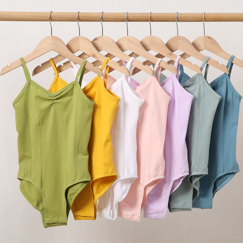 儿童舞蹈吊带纯棉专业练功服