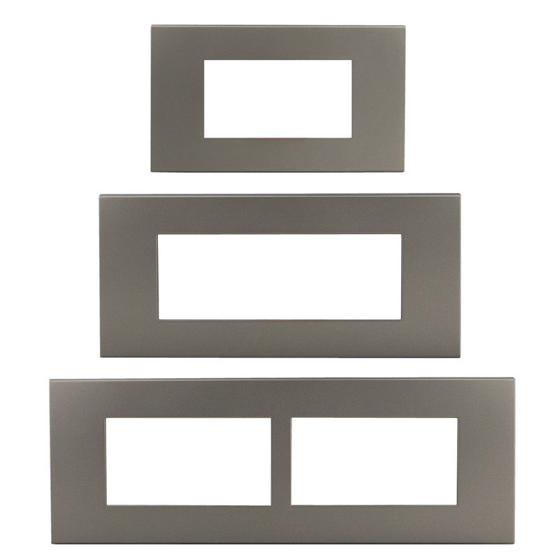 118型深灰色面板模块配件组装式弱电多媒体插座盒大中小号面框架