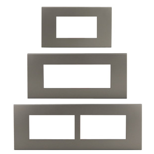 118型深灰色面板模块配件组装式弱电多媒体插座盒大中小号面框架