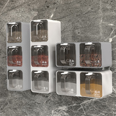 塑料厨房吸壁挂墙式 调料佐料盐味精调味品瓶罐 抽屉调味盒组合套装