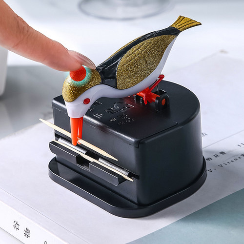 按压式小鸟牙签盒牙签筒