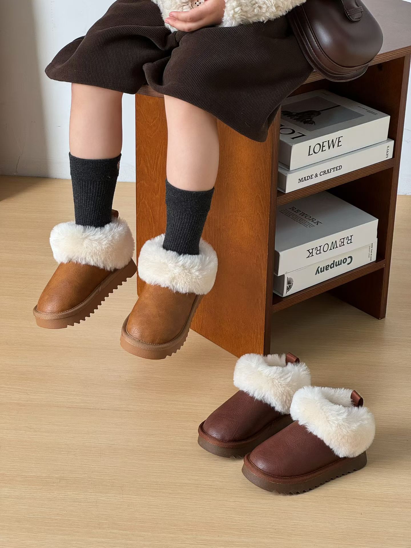 女童雪地靴2025冬季新款儿童大棉靴男童加绒加厚保暖儿童靴子