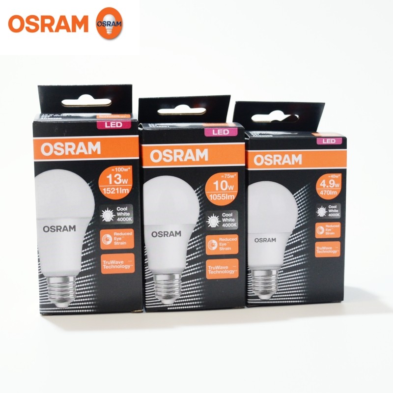 osram欧司朗led灯泡e27螺口13w 8.5w球泡灯节能灯具灯饰光源lamp