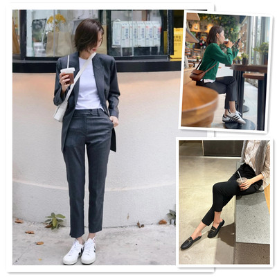 HanesxKarla显瘦羊毛烟管裤