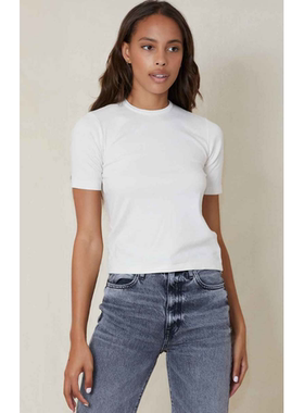 小喜家 现货 25春夏 REDONE 弹力棉修身复古白短袖T恤 美国制造