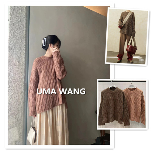 23秋冬UMAWANG圆领毛衣羊驼毛