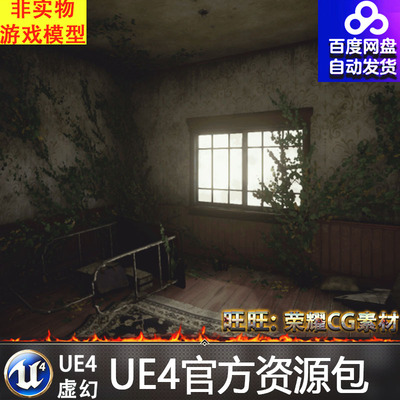 UE4虚幻4 Forgotten Hotel写实废弃末日丧尸旅馆酒店危楼房间场景
