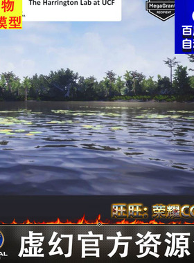 UE5沼泽湿地湖泊池塘场景Subtropical Waterbody Habitat Brush