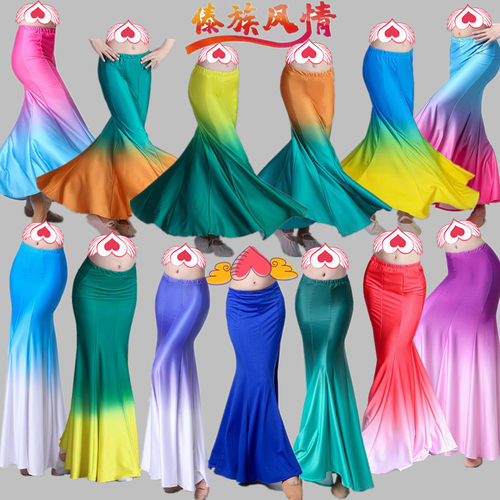 女甜美傣族弹力修身优质舞蹈服