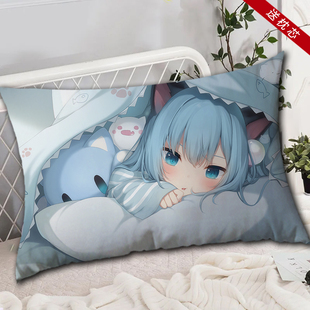 猫娘二次元枕头半身抱枕方形含枕芯靠枕卧室床上靠垫定制创意礼物