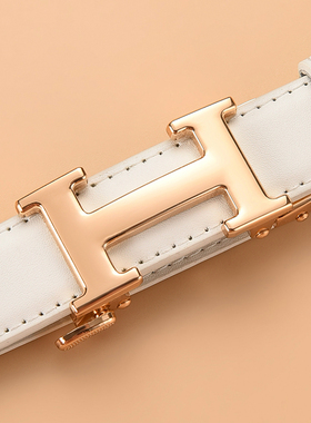 女士皮带简约百搭真皮装饰女腰带韩版时尚自动扣新款女款裤带洋气