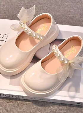 女童皮鞋春季2026新款春秋玛丽珍软底学生白色公主女孩儿童单鞋子