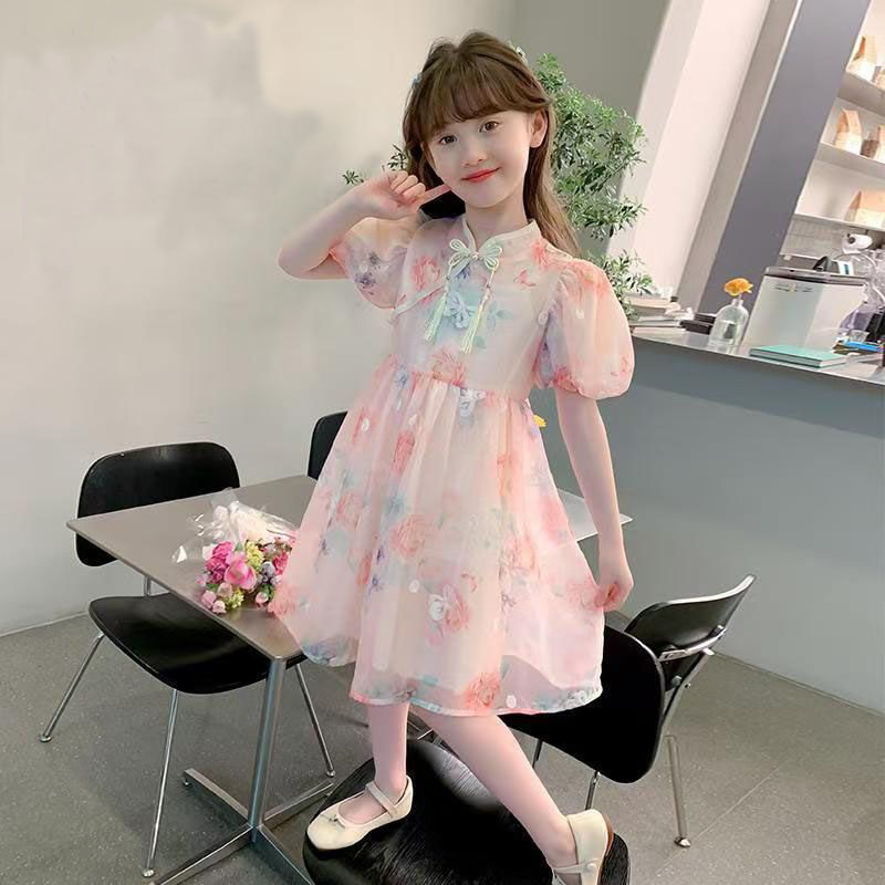 女童夏季连衣裙2025新款夏装洋气中国风裙子小女孩古风汉服公主裙,童装/婴儿装/亲子装,连衣裙,淘宝优惠券,粉丝福利购,淘宝优惠卷