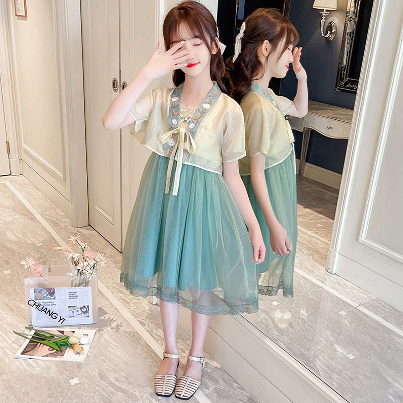 女童汉服连衣裙夏季套装仙女公主