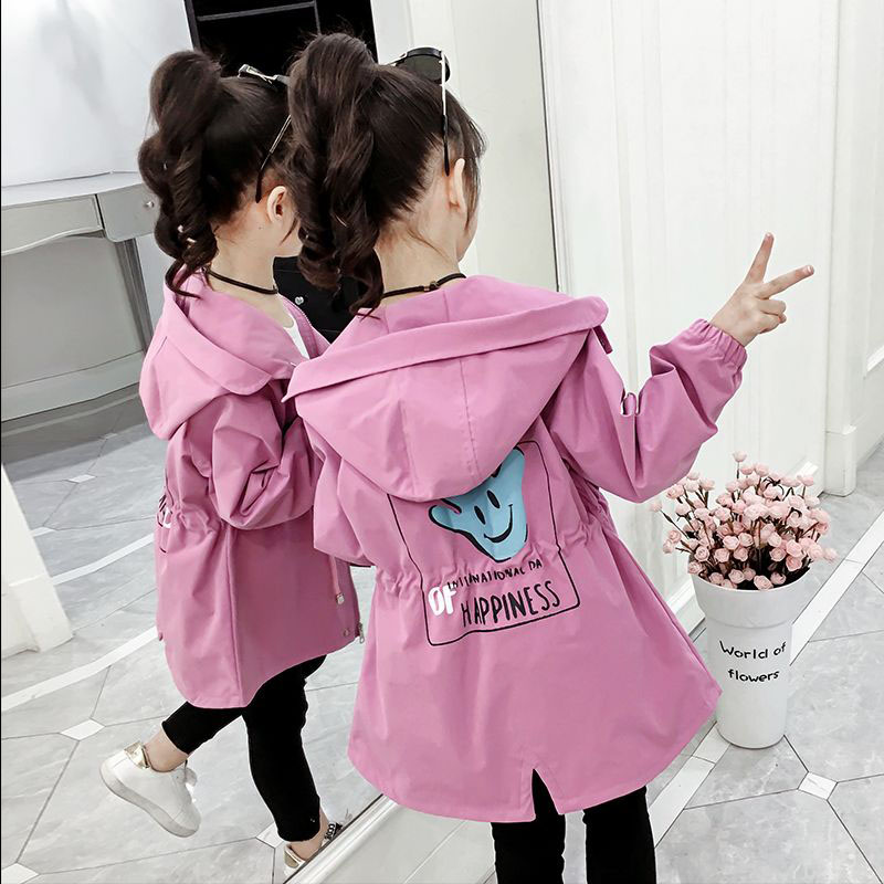 女童风衣2025秋季新款儿童外套洋气中大童春秋女孩韩版中长款上衣