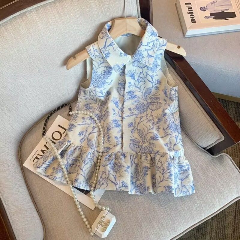 女童旗袍夏季2025新款儿童新中式Polo领无袖露肩衬衫洋气公主裙子,童装/婴儿装/亲子装,旗袍,淘宝优惠券,粉丝福利购,淘宝优惠卷