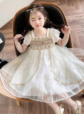女童夏装连衣裙汉服裙子民族风