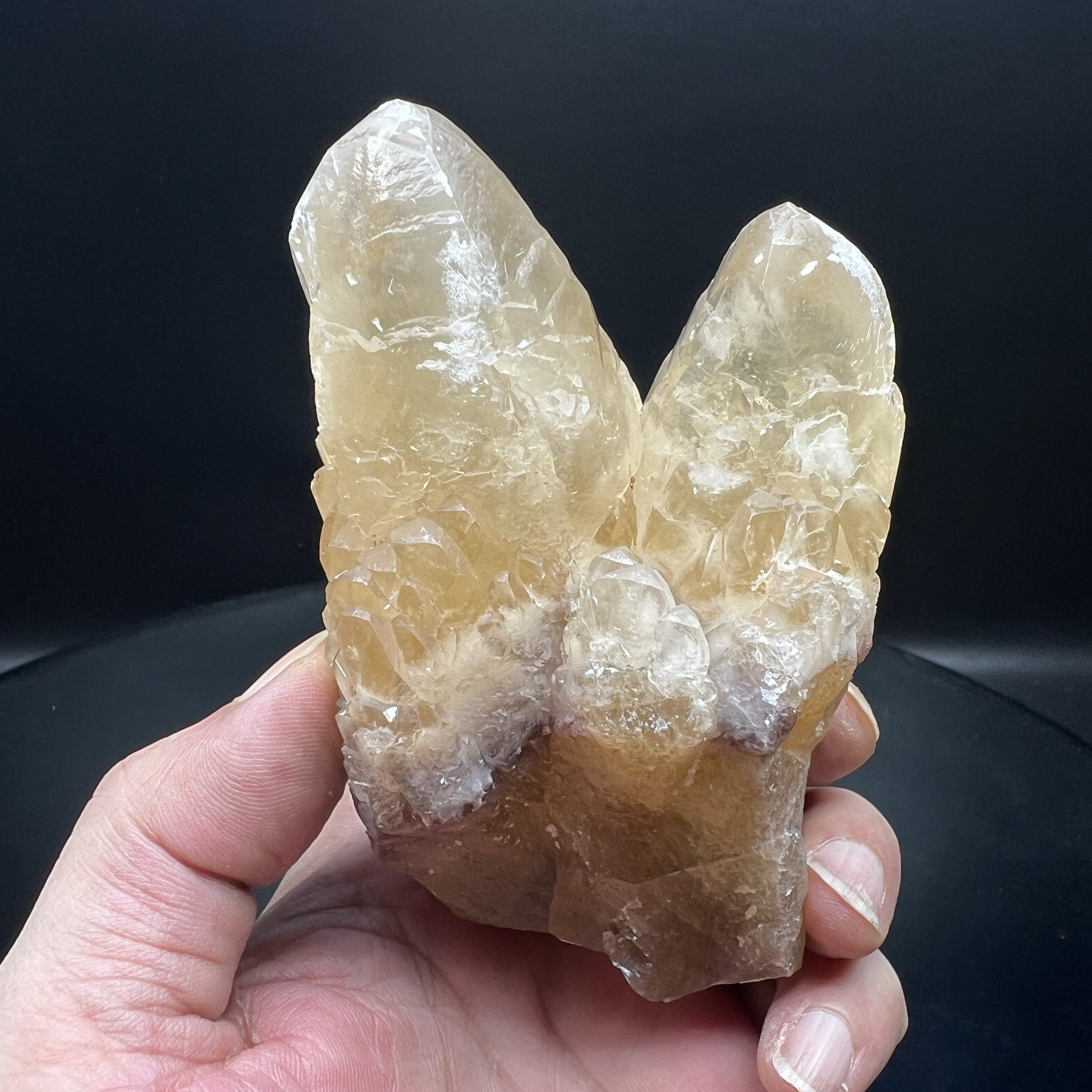 琥珀方解石Calcite 精品矿物晶体矿物标本矿石原石收藏品观赏石