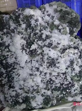 萤石Fluorite + 水晶 精品矿物晶体矿物标本矿石原石宝石观赏石