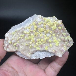 水氟铝钙石Carlhintzeite +氟铝石膏 精品矿物晶体矿物标本矿石