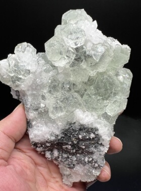 浮生萤石Fluorite +水晶+方解石 精品矿物晶体矿物标本矿石原石