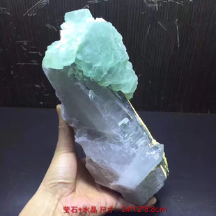 萤石Fluorite +水晶 精品矿物晶体矿物标本矿石原石宝石观赏石