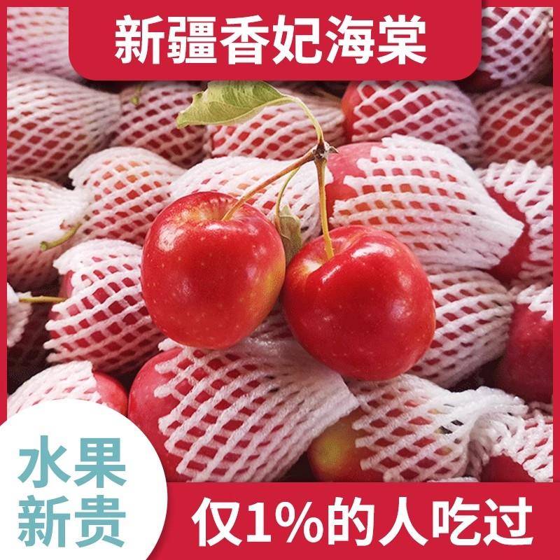 新疆香妃海棠果伊犁脆甜鸡心小苹果水果鸡心果新鲜当季整箱顺丰