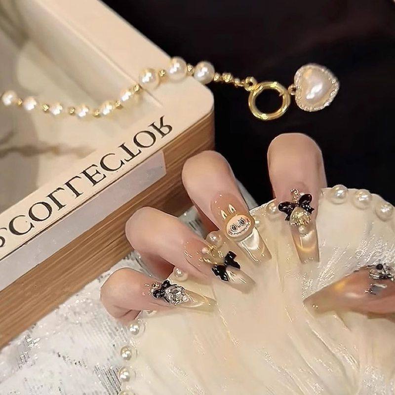 光疗穿戴甲布贴【】猫眼纯手作