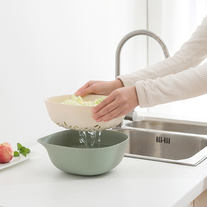 日式双层洗水果篮