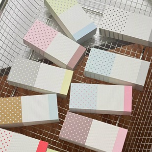 波点mini小便签盖印素材手帐便签纸彩页