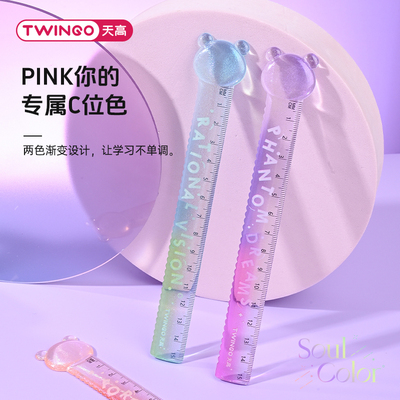 TWINGO天高变色学生尺子