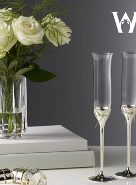 VERAWANG王薇薇香槟杯WEDGWOOD香槟对杯高脚杯爱之结结婚生日礼物