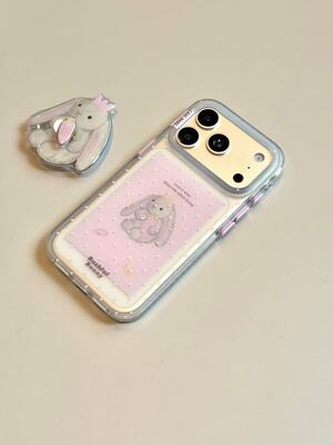 西多士软萌可爱抱粉萝卜皇冠垂耳兔适用于iphone17promax苹果16手机壳15