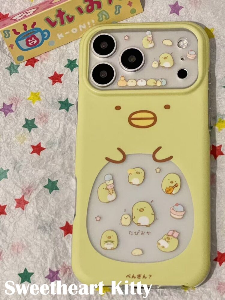 西多士ins古早黄色角落生物企鹅适用iphone17promax苹果16手机壳15可爱